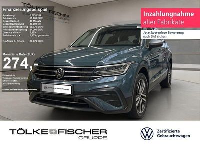 Petroleum blue (metallic) Gebraucht 2022 VW Tiguan Allspace Life SUV | 30.879 € (Fairer Preis)