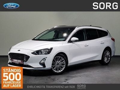 Gebraucht Ford Focus Titanium 120 PS (88 kW) 2020 Weiß, frozen white Kombi