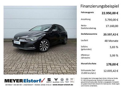Gebraucht VW Golf VIII Active 150 PS (110 kW) 2023 Schwarz Limousine