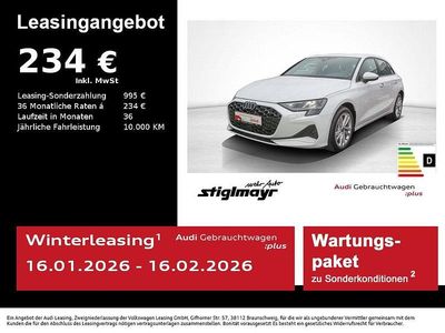 Gletscherweiß metallic Gebraucht 2025 Audi A3 Advanced Plus Limousine | 29.690 € (Guter Preis)