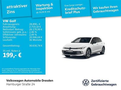 Gebraucht VW Golf VIII Goal 150 PS (110 kW) 2025 Oryxweiß perlmutteffekt Limousine