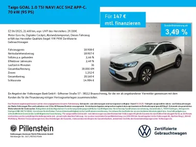 Gebraucht VW Taigo Goal 95 PS (69 kW) 2025 Weiß SUV