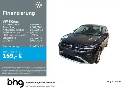 Gebraucht VW T-Cross 95 PS (69 kW) 2025 Schwarz SUV