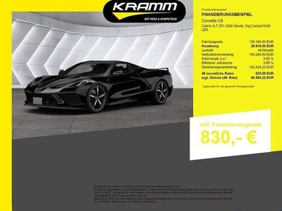 Neu Corvette C8 482 PS (354 kW) 2026 Schwarz Cabrio