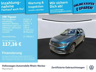 Gebraucht VW Tiguan Life 131 PS (96 kW) 2023 Nightshade blue metallic SUV