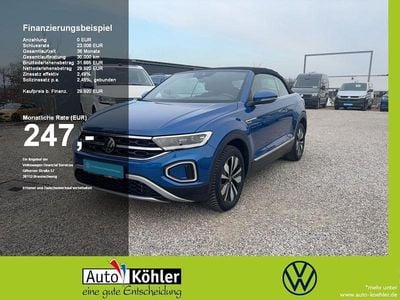 Gebraucht VW T-Roc Cabriolet Move 150 PS (110 kW) 2024 Ravennablau metallic Cabrio