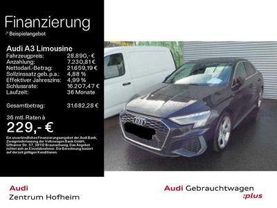 Gebraucht Audi A3 S-Line 150 PS (110 kW) 2023 Mythosschwarz metallic Limousine