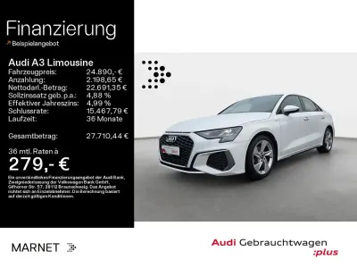 Używany Audi A3 S-Line 150 KM (110 kW) 2023 Biały Sedan/Limuzyna