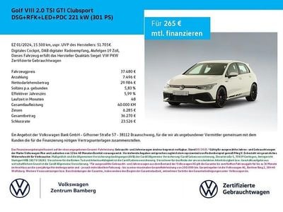 Gebraucht VW Golf VIII GTI Clubsport 300 PS (220 kW) 2024 Weiß Limousine