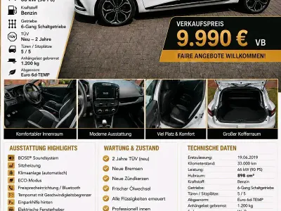 Gebraucht Renault Clio IV Bose Edition 90 PS (66 kW) 2019 Weiß Limousine
