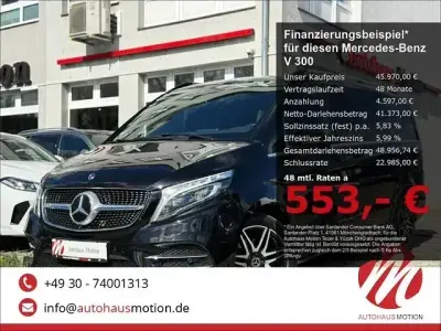 Second-hand Mercedes V300 Avantgarde Edition 239 CP (175 kW) 2019 Negru Monovolum