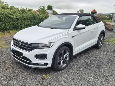Gebraucht VW T-Roc Cabriolet R-line 150 PS (110 kW) 2021 Weiß Cabrio