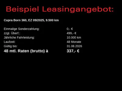 Gebraucht Cupra Born e-Boost 169 kW (231 PS) 2025 Schwarz Kleinwagen