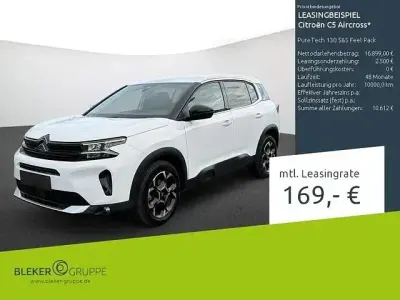 Gebraucht Citroën C5 Aircross Feel 131 PS (96 kW) 2023 Lack weiss banquise/typ aussenverkleidung spiegel flach standard SUV