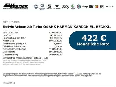 Gebraucht Alfa Romeo Stelvio Veloce 280 PS (205 kW) 2023 Schwarz SUV
