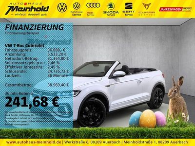 Gebraucht VW T-Roc Cabriolet R-line 150 PS (110 kW) 2024 Pure white/schwarz Cabrio