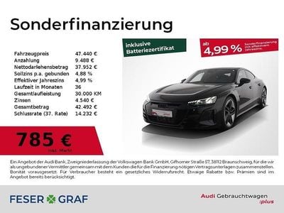 Mythosschwarz metallic Gebraucht 2022 Audi e-tron GT quattro Ambiente Limousine | 47.440 € (Fairer Preis)