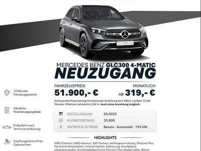 Gebraucht Mercedes GLC300 AMG line 281 PS (206 kW) 2023 Selenitgrau  metalliclack SUV