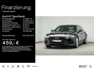 Gebraucht Audi A7 S-Line 286 PS (210 kW) 2022 Mythosschwarz metallic Limousine