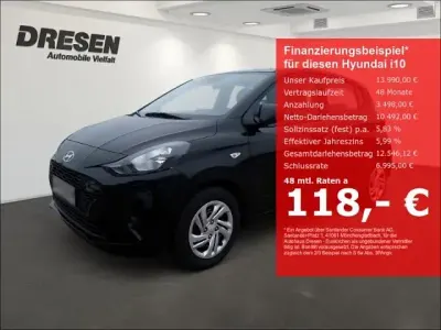 Brugt Hyundai i10 Select 63 HK (46 kW) 2024 Sort Hatchback