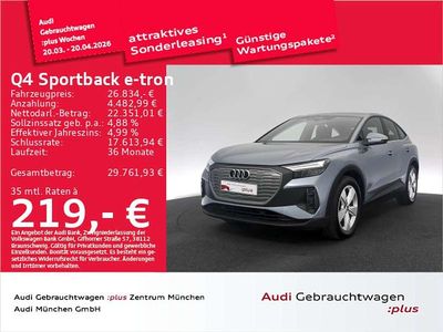 Gebraucht Audi Q4 e-tron 125 kW (170 PS) 2023 Geysirblau metallic SUV