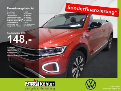 Gebraucht VW T-Roc Cabriolet Goal 116 PS (85 kW) 2025 Kings red metallic schwarz Cabrio