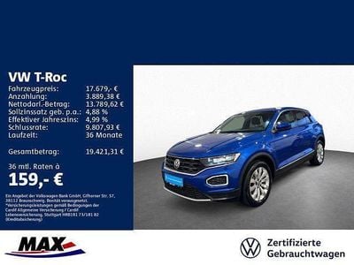 Ravennablau metallic Gebraucht 2018 VW T-Roc Sport SUV | 17.679 € (Fairer Preis)