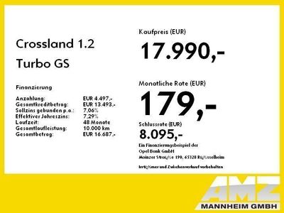 gebraucht Opel Crossland 1.2 Turbo GS Line FLA*SpurH*LM*LED