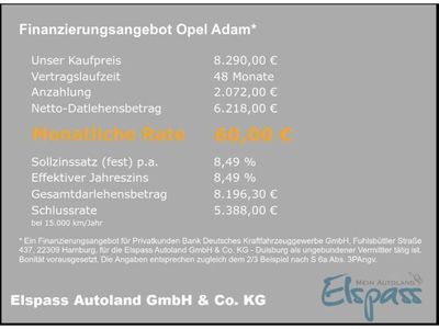 gebraucht Opel Adam Glam ALLWETTER SHZ TEMPOMAT LHZ ALU PDC BLUETOOTH KLIMAAUT
