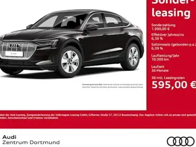 Brugt Audi e-tron Sportback Comfort 230 kW (313 HK) 2022 Sort SUV