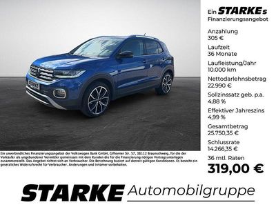 Blau (reef blue metallic) Gebraucht 2021 VW T-Cross Style SUV | 23.295 € (Fairer Preis)