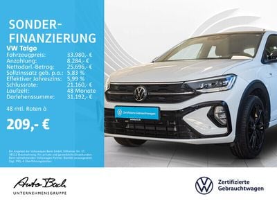 Gebraucht VW Taigo R-line 150 PS (110 kW) 2024 Weiß (pure white schwarz) SUV