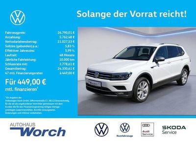 Gebraucht VW Tiguan Allspace Highline 150 PS (110 kW) 2020 Pure white SUV