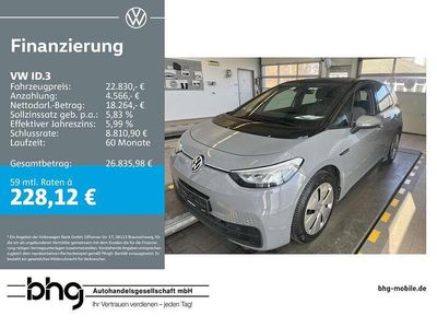 Gebraucht VW ID.3 Pro Performance 150 kW (204 PS) 2022 Mondsteingrau/schwarz Kleinwagen