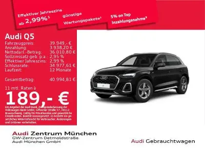 Gebraucht Audi Q5 S-Line 204 PS (150 kW) 2024 Mythosschwarz metallic SUV