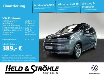 Neu VW California Beach 150 PS (110 kW) 2025 Indiumgrau metallic deep black Van