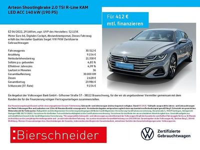 Grau Gebraucht 2022 VW Arteon R-line Limousine | 30.991 € (Fairer Preis)