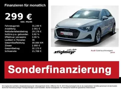 Gebraucht Audi A3 Advanced Plus 116 PS (85 kW) 2025 Gletscherweiß metallic Limousine