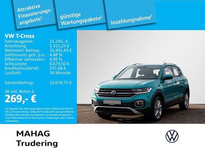 Gebraucht VW T-Cross Style 110 PS (80 kW) 2023 Blau SUV