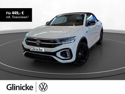 Pure white uni / schwarz Neu 2025 VW T-Roc Cabriolet R-line Cabrio | 41.950 € (Guter Preis)