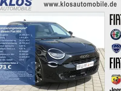 Ny Fiat 600 La Prima 110 HK (80 kW) 2025 Sort SUV