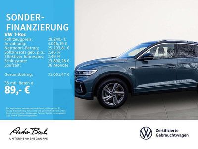 Gebraucht VW T-Roc R-line 150 PS (110 kW) 2025 Petroleum blue metallic/schwar SUV