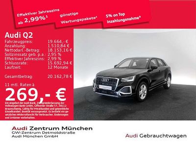 Gebraucht Audi Q2 Advanced Plus 110 PS (80 kW) 2022 Brillantschwarz SUV
