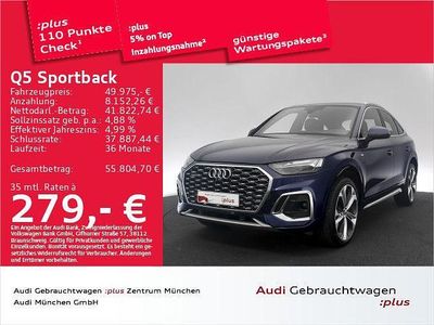 Second-hand Audi Q5 Sportback Ambiente 286 CP (210 kW) 2023 Albastru SUV