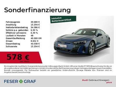 Gebraucht Audi e-tron GT quattro Ambiente 350 kW (476 PS) 2023 Ascariblau metallic Limousine