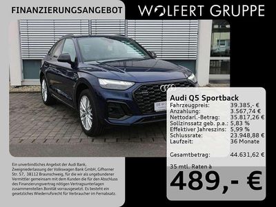 Gebraucht Audi Q5 S-Line 299 PS (219 kW) 2021 Navarrablau metallic SUV