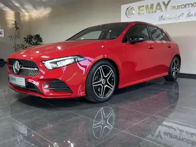 Gebraucht Mercedes A200 AMG line 163 PS (119 kW) 2018 Jupiterrot  unilack Limousine