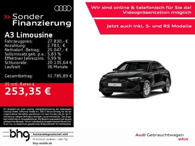 Gebraucht Audi A3 Ambiente 116 PS (85 kW) 2025 Schwarz Limousine