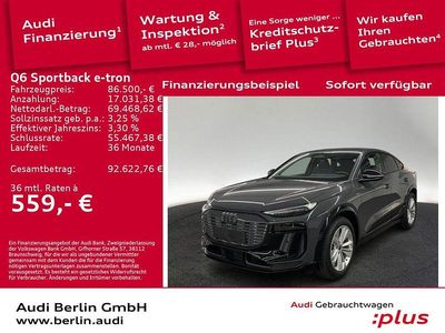 Grau Gebraucht 2025 Audi Q6 Sportback e-tron Sport SUV | 86.500 € (Teuer)