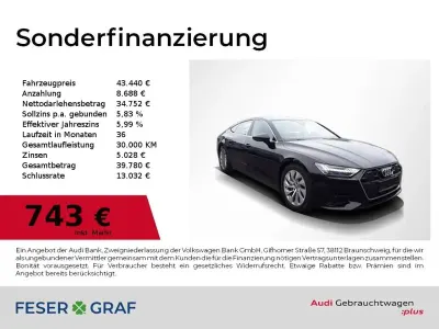 Gebraucht Audi A7 Sport 265 PS (194 kW) 2023 Schwarz (brillantschwarz) Limousine